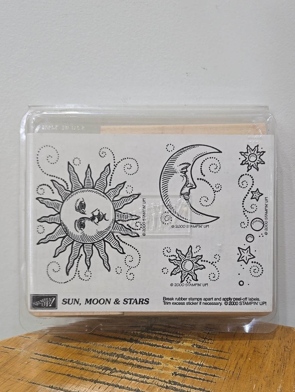 Celestial Sun Moon Stars Vintage 1990 Stampin Up Unused Stamp Set